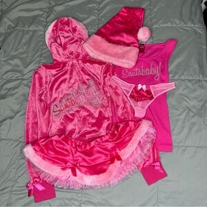 Vintage 2007 Victoria’s Secret Sexy Little Things Santa Baby 5 Piece Costume Set